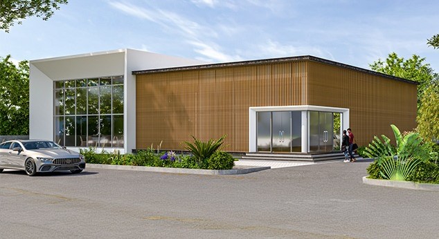 Aerial view of Urbanrise’s Galleria Gardens gated villa plots project at Shadnagar with greenery and amenities